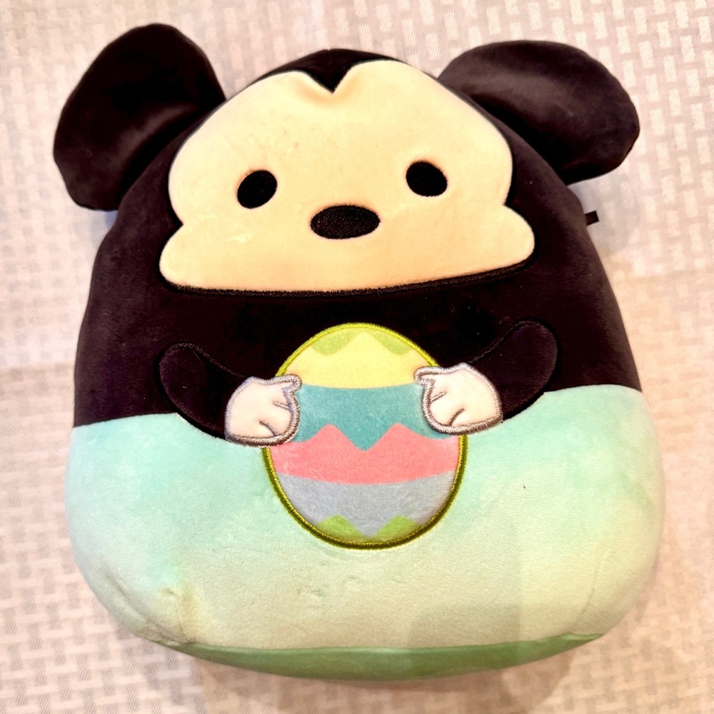 Disney‎ Squishmallow Mickey Mouse Easter Egg Plush 8 Inch Kellytoy Mint Green
